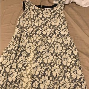 Black and white lace dress